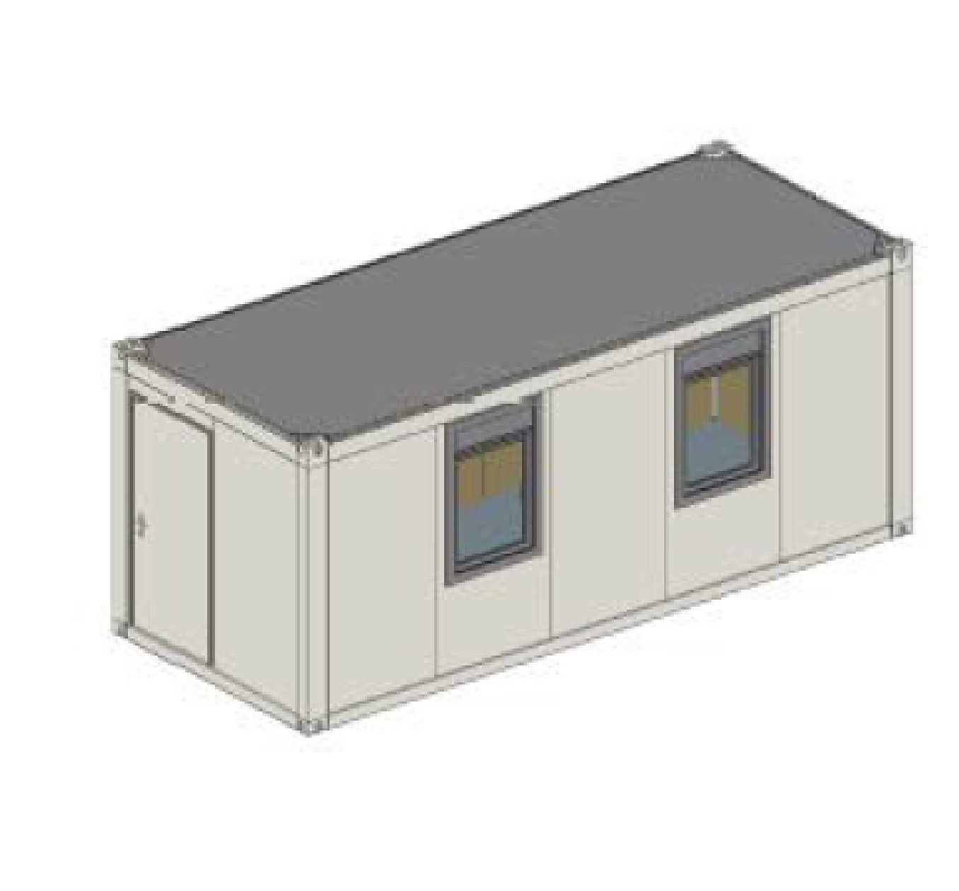 20' Office Container with windbreaker